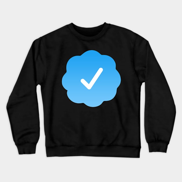 Social Media Check Mark Crewneck Sweatshirt by Drunk3po